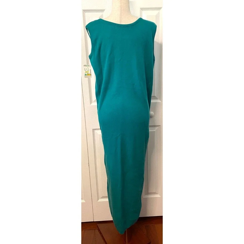 NWT Vtg American Knitworks 100% Cotton 4pc Lot Dress Skirt Cardigan Top Green Lg